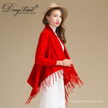 Trendy Femmes élégant rouge 100% pur cachemire pashmina châle
